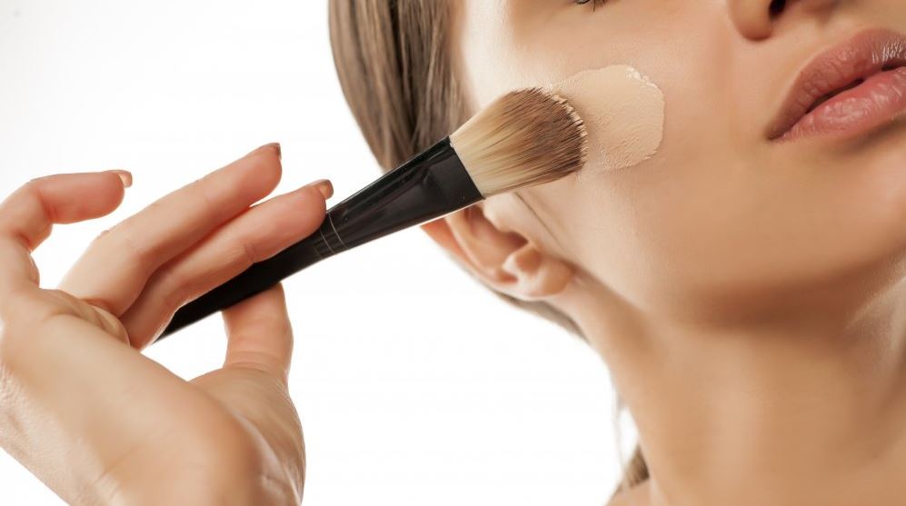 applying makeup